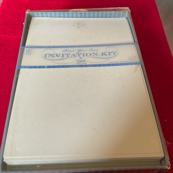 G Squared Print Your Own Invitation Kit- 50ct-Green Floral - Picture 1 of 4